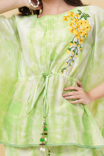 Lime Green Tie and Dye Co-ord Set