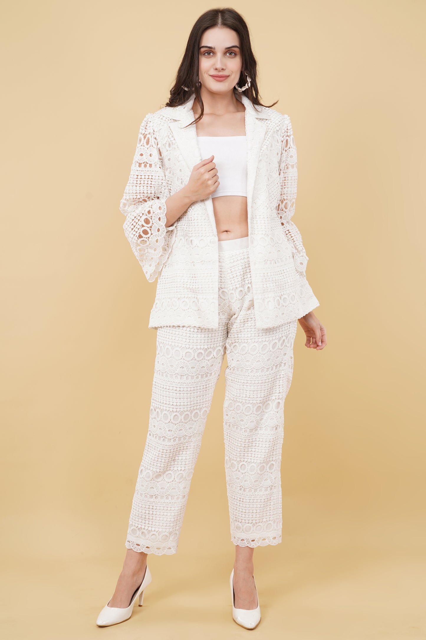 Ivory Lace Pant Suit