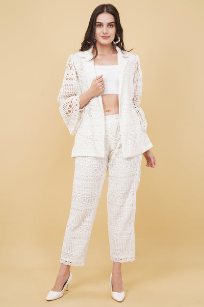 Ivory Lace Pant Suit