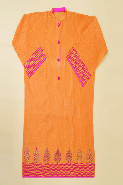 Orange and Pink Unstitched Suit Piece